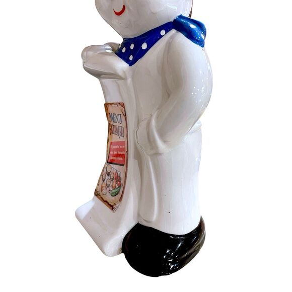 Vintage Decorative Ceramic Figurine Chef Sculpture with Menu board 10.5” - Picture 12 of 16